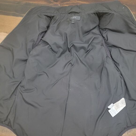 J Crew Black Vest Front Full Zipper Two Front Buttoned Pockets | Size PS - Picture 4 of 8